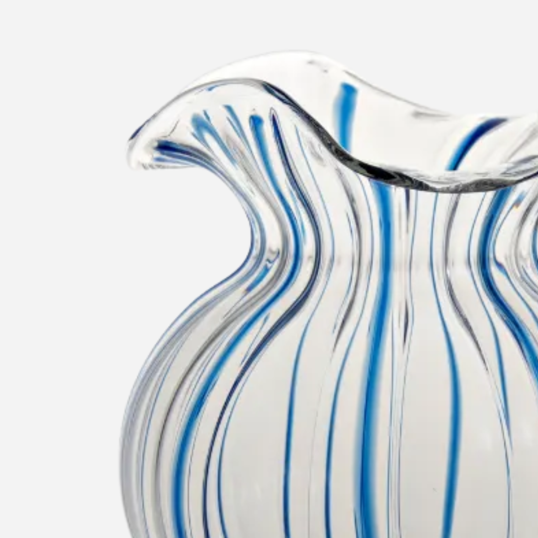 Franci Glass Pitcher, Blue