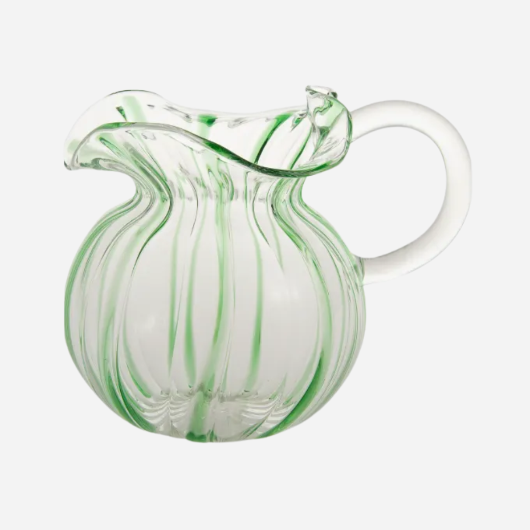 Franci Glass Pitcher, Green