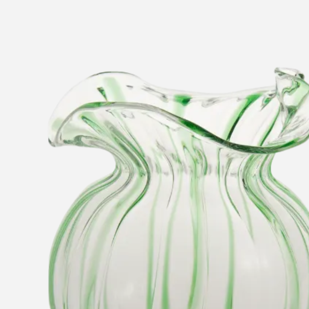 Franci Glass Pitcher, Green