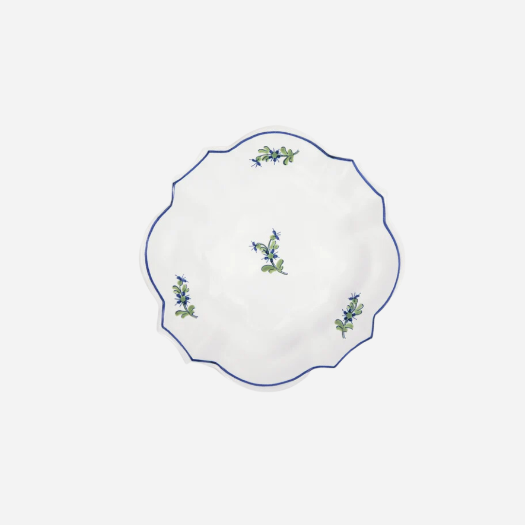 Les Bleuets Drageoir Petite Plate, Blue and Green, Set of 2