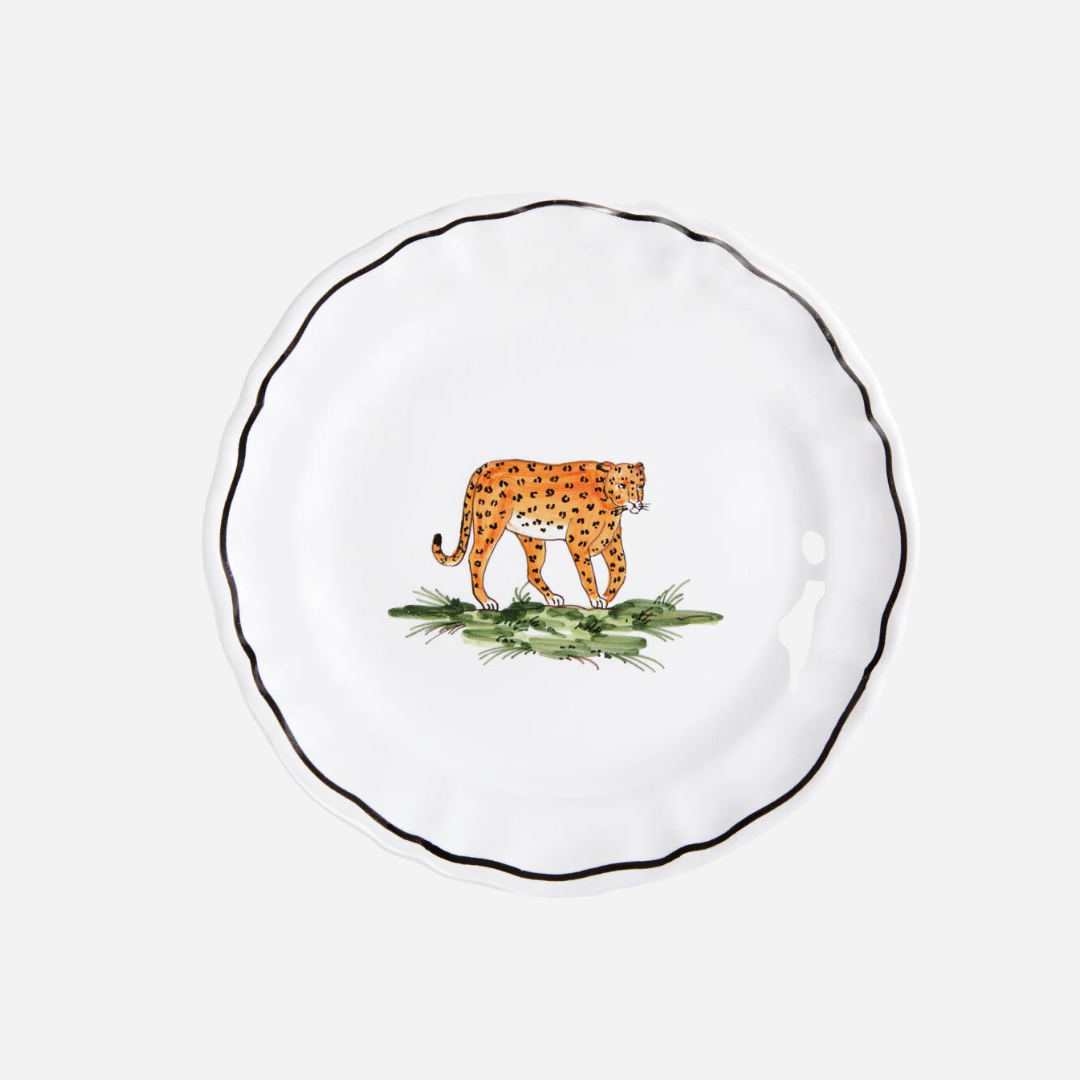 La Savane Leopard Salad Plate, Set of 2