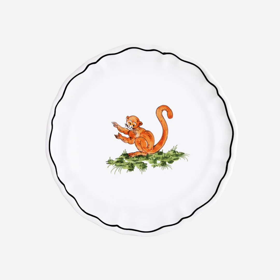 La Savane Monkey Salad Plate, Set of 2