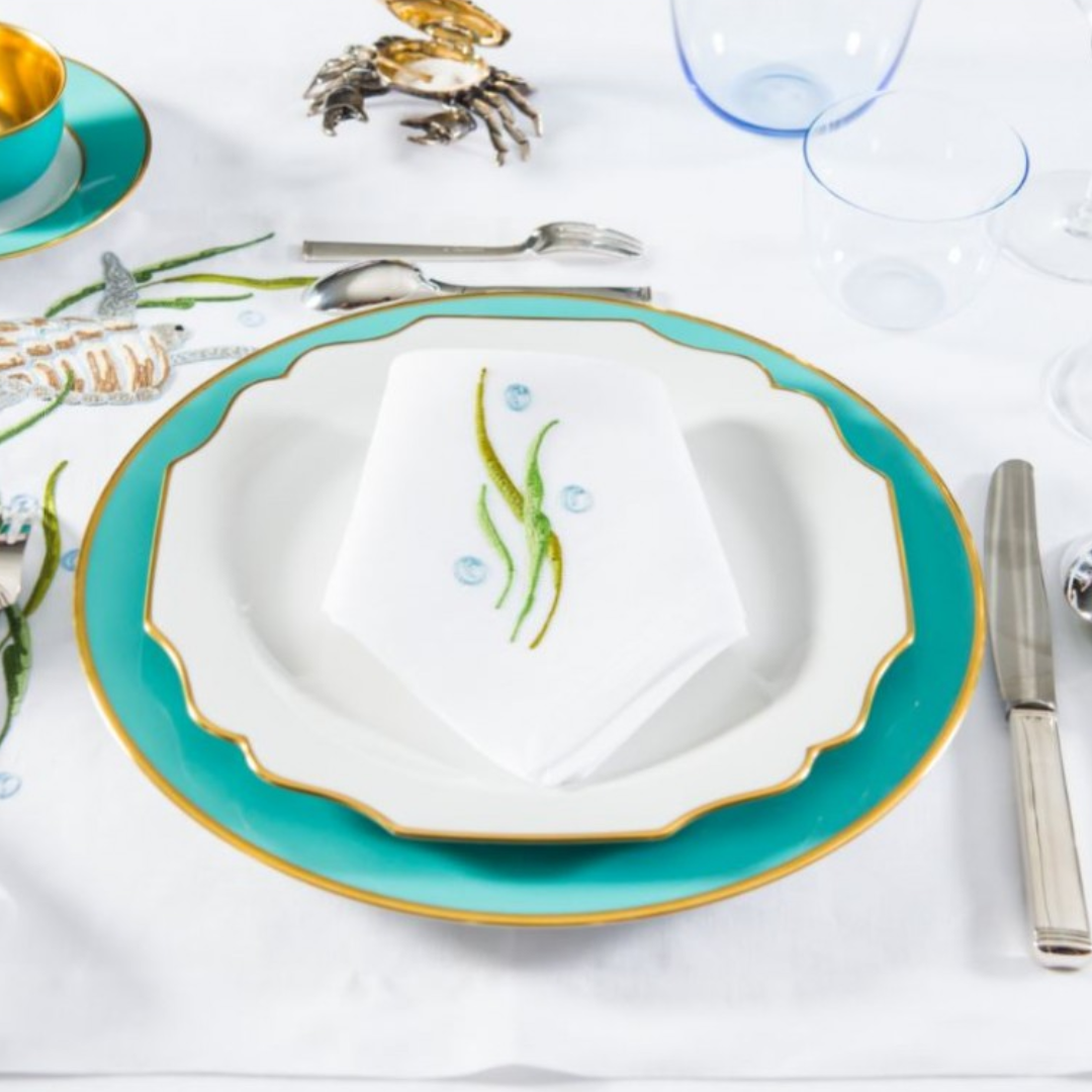 Schubert Turquoise Charger Plate, Set of 2