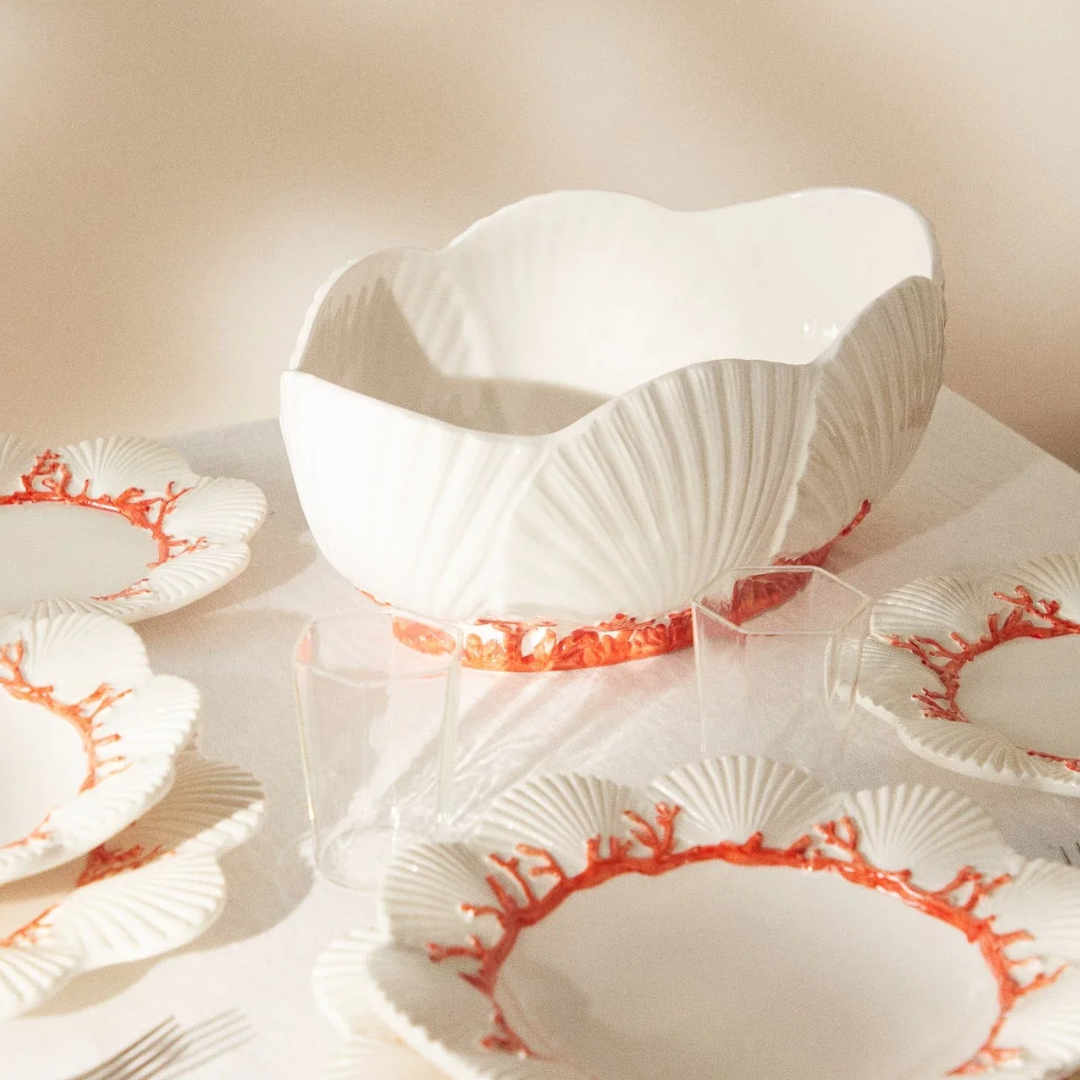 Saint Jacques Coral Red Salad Bowl