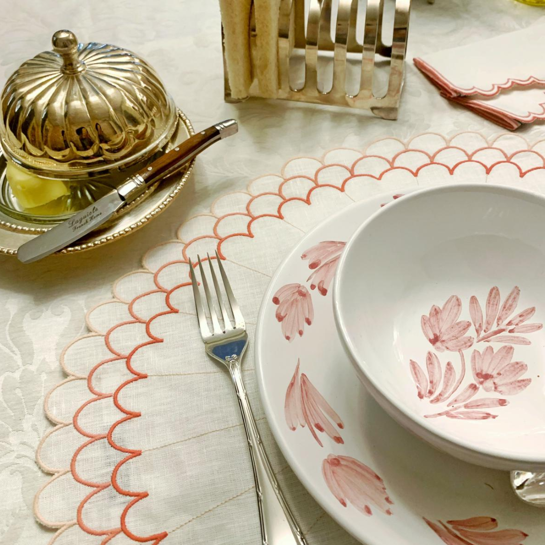 Escamas Coral Placemats, Set of 4