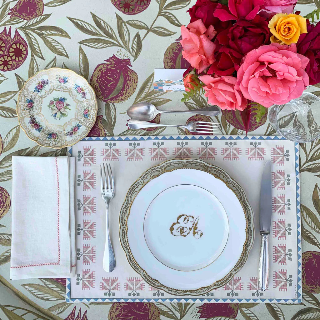 Carnation Rosewood Placemat, Set of 4