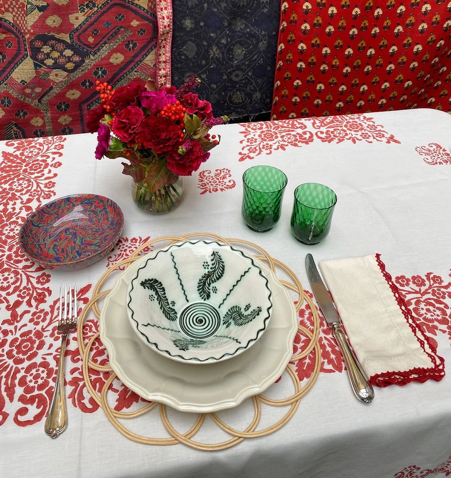Mirandola Red Tablecloth