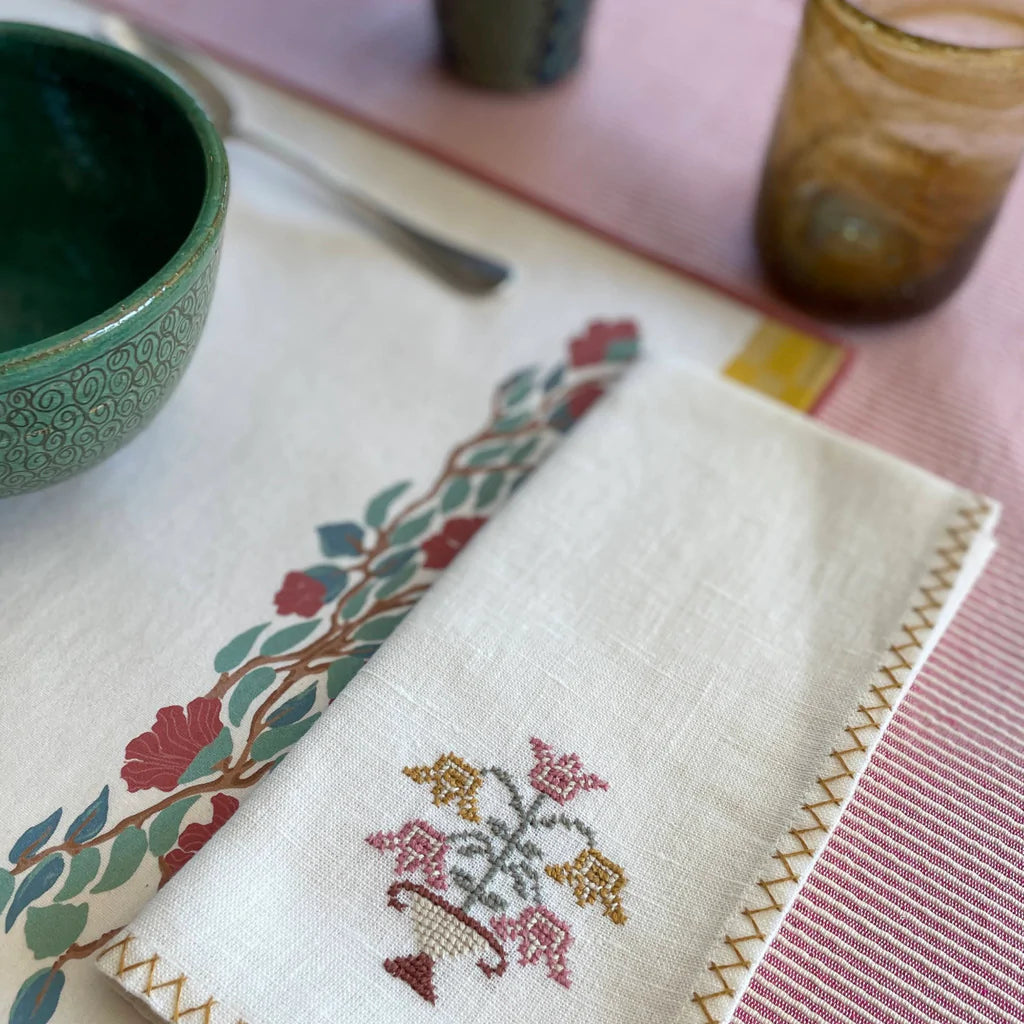 Tulip Rosewood Napkin, Set of 4