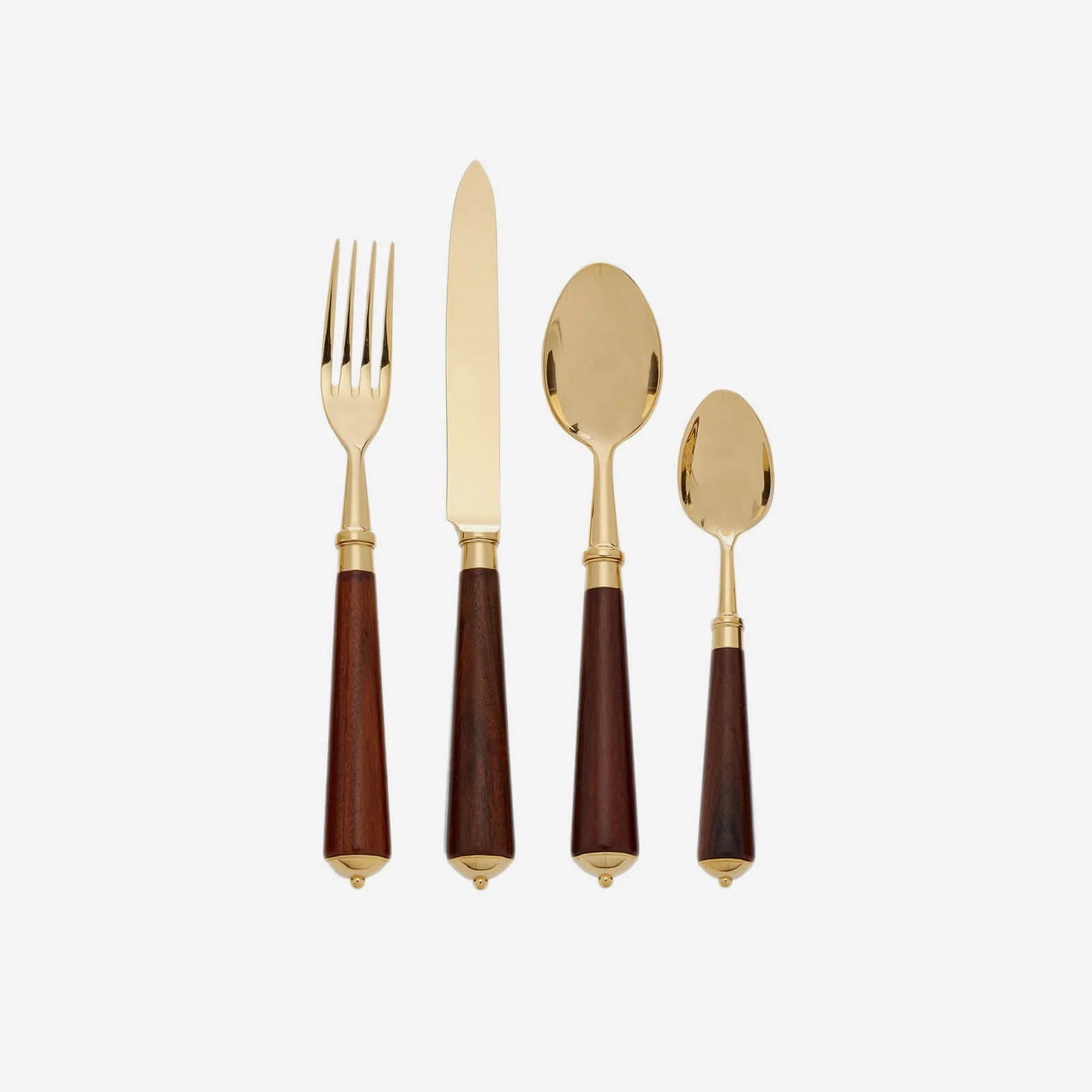 Julia Rosewood 4-Piece Cutlery Set