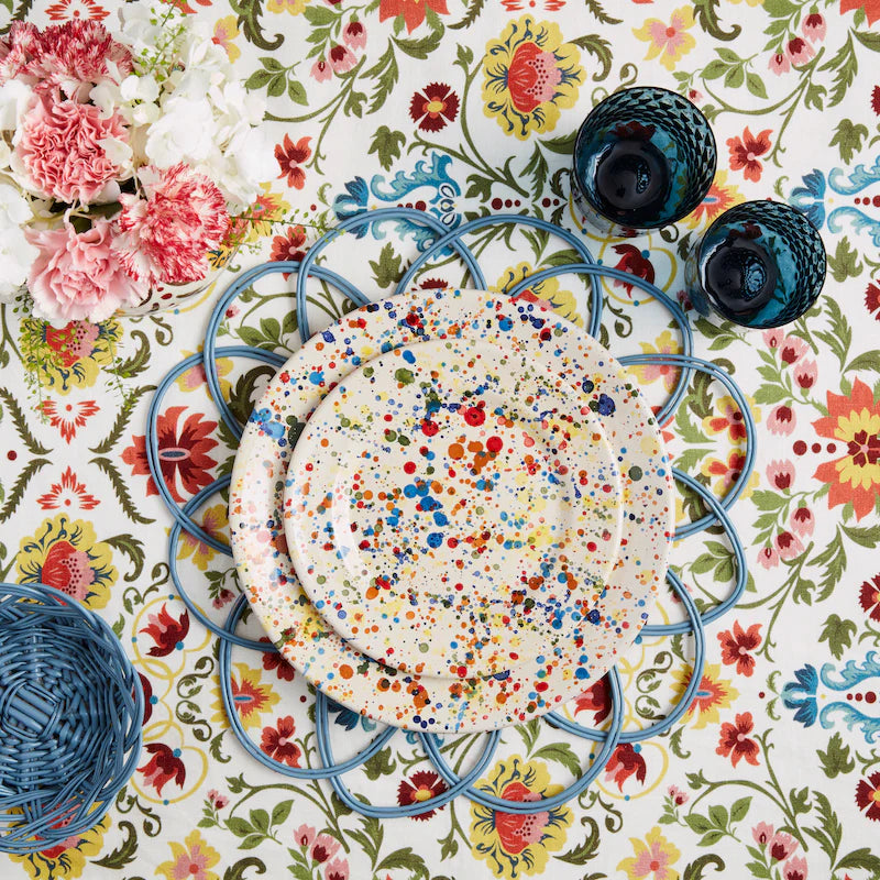 Light Blue Wicker Placemat, Set of 4