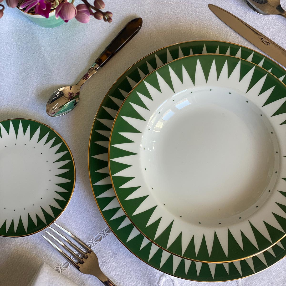 Punk Green Dinner Plate, Set of 4