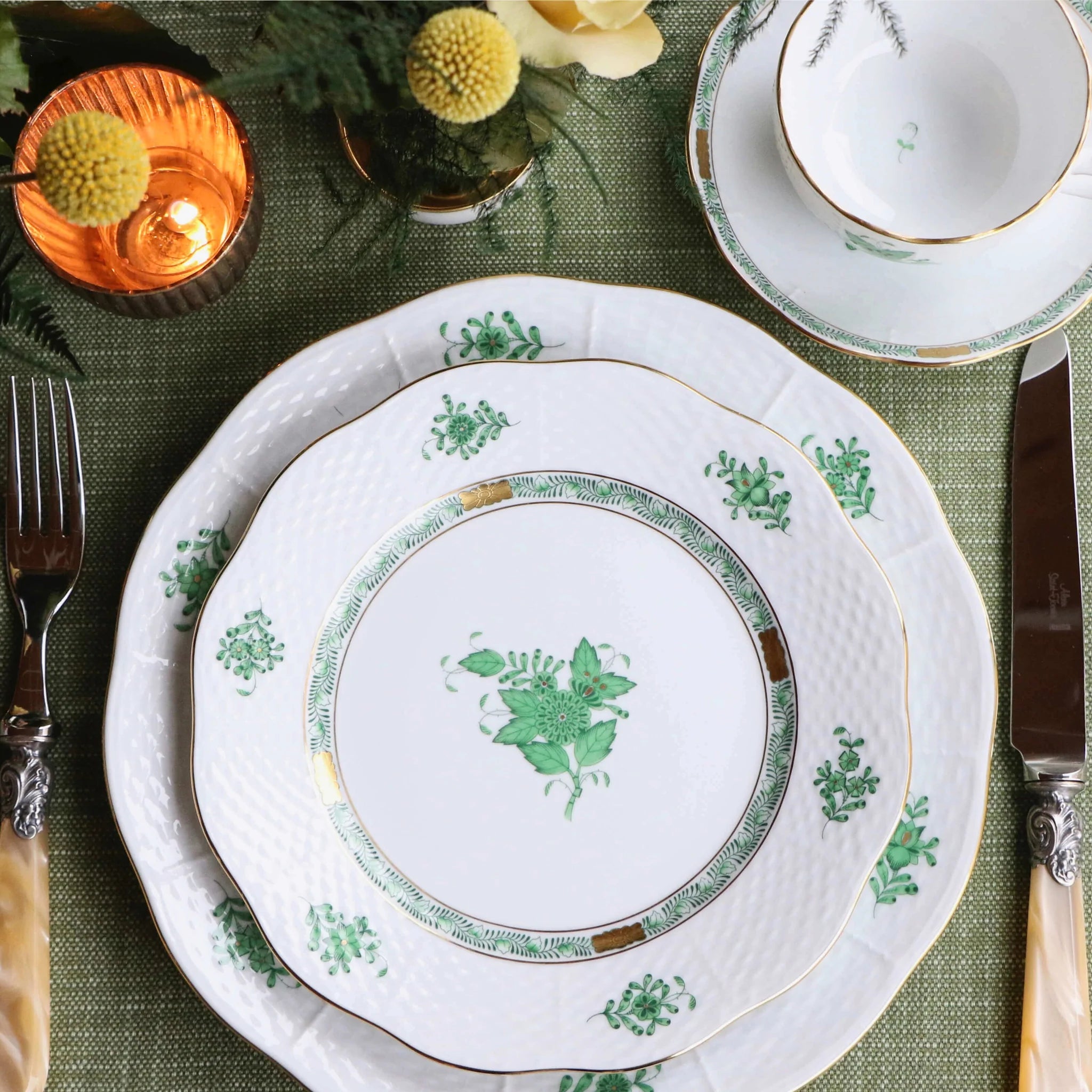 Apponyi Green Dinner Plate